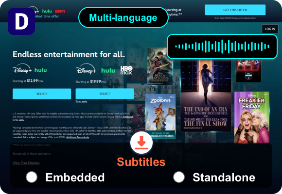 save multilanguage audio tracks and subtiles