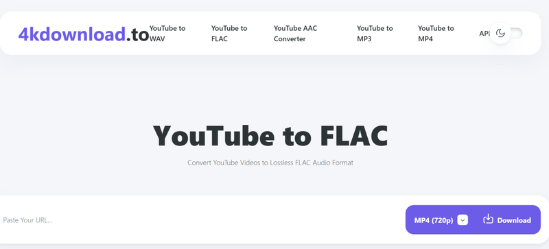 4kdownload.to Youtube to Flac Converter Screen