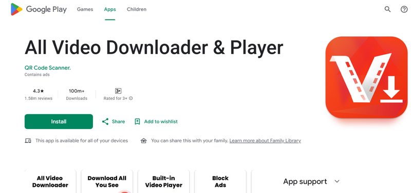 Aceplayer Video Downloader App Interface