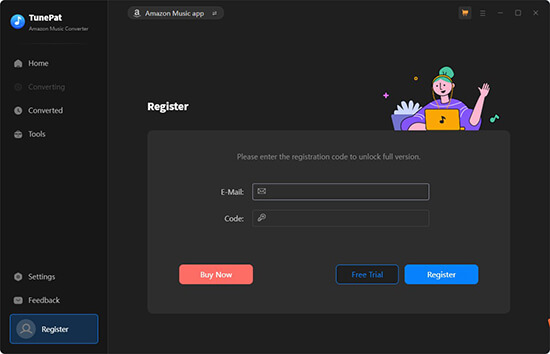 Activate Tunepat Amazon Music Converter