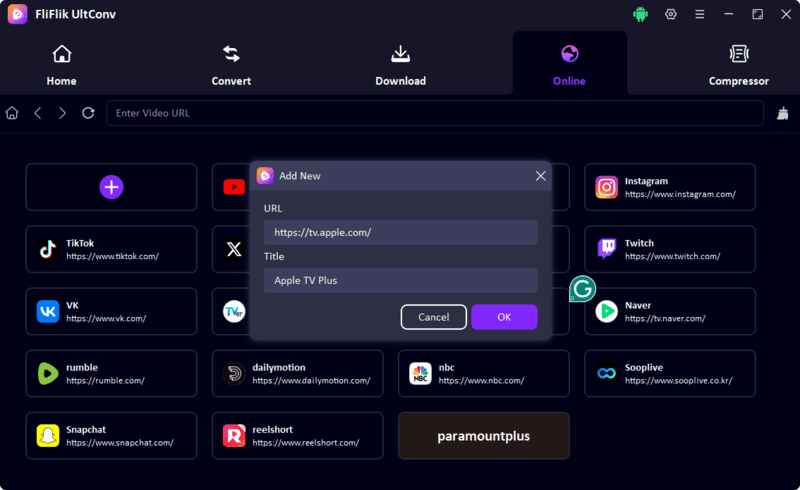 add apple tv plus to fliflik ultconv