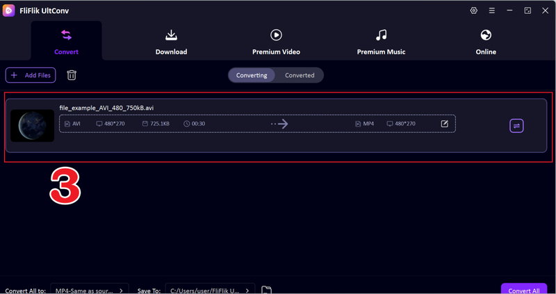Add Avi File in Ultconv