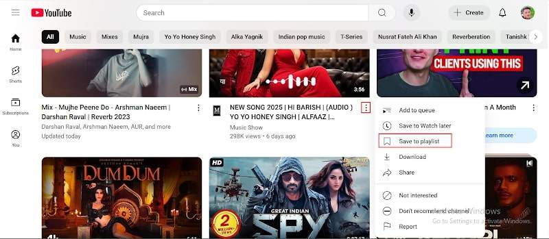 add more videos playlist