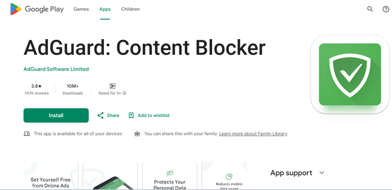 Adguard Hulu Ad Blocker App on Mobile