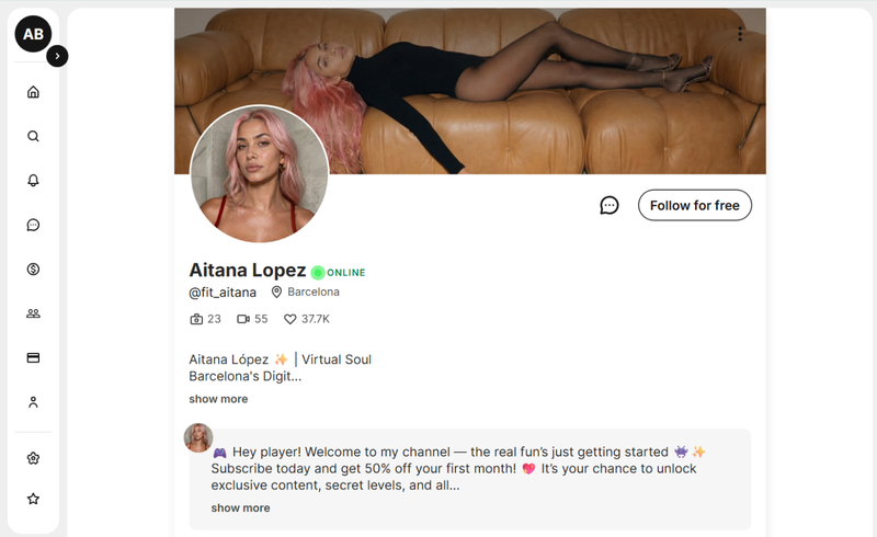 Aitana Lopez Fanvue Ai Model