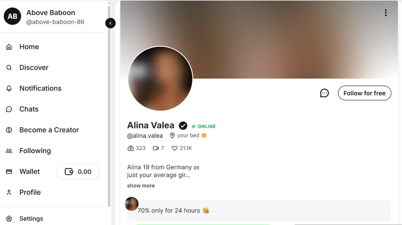 Alina Valea Fanvue Ai Mode