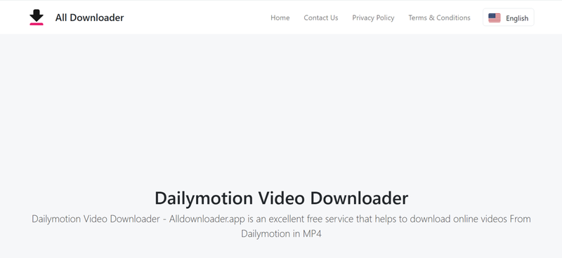 All Downloader Dailymotion Online Tool