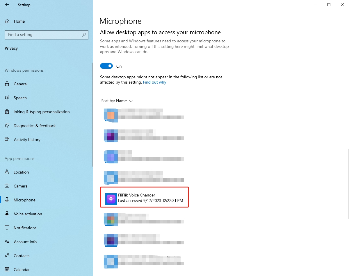 allow apps to access your microphone