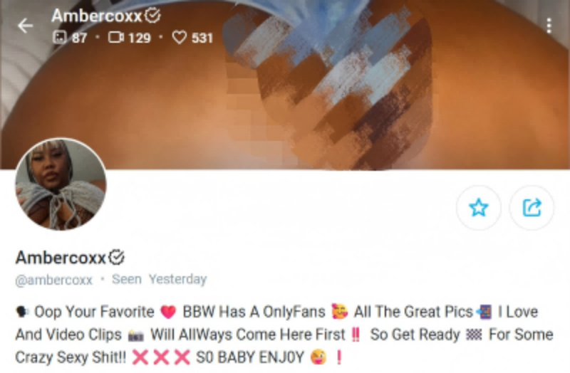 bbw creator profile amber coxx