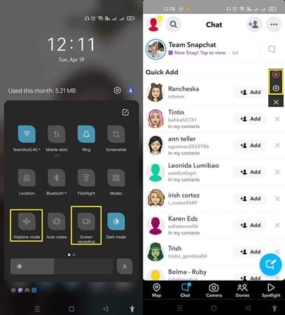 android built in screen recording