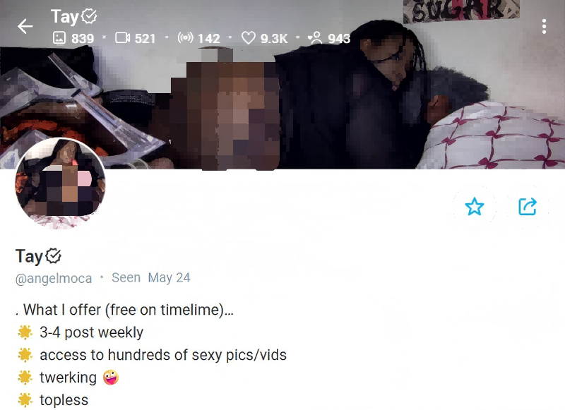 bbw creator profile angel moca