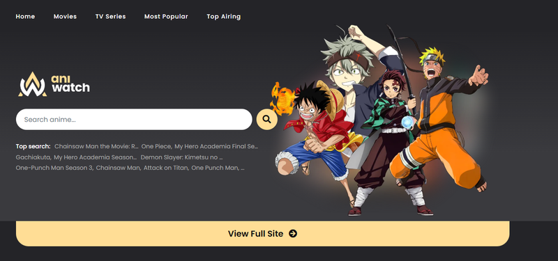 Stream Anime on Aniwatch