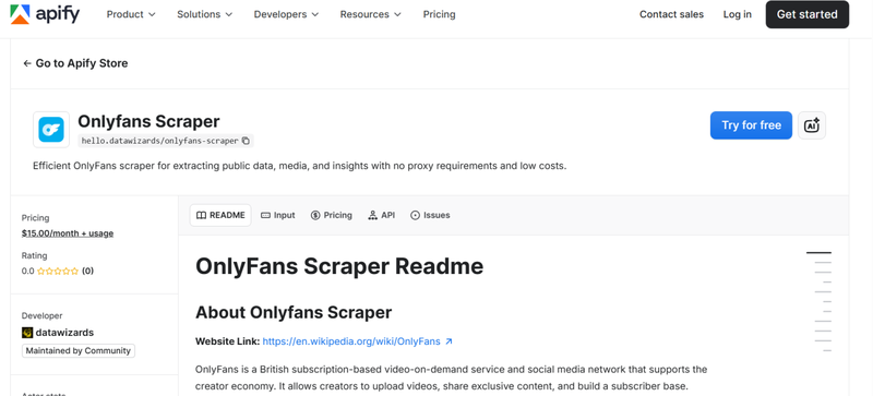 Apify Onlyfans Scraper for Data Extraction