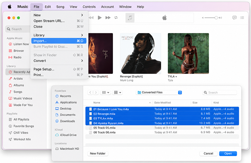 importing files to apple music