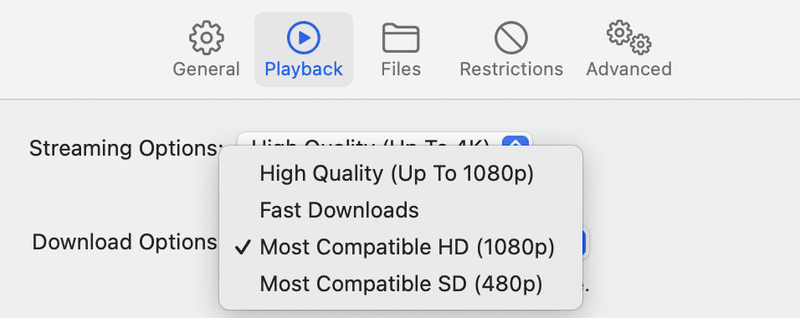 apple tv most compatible hd settings