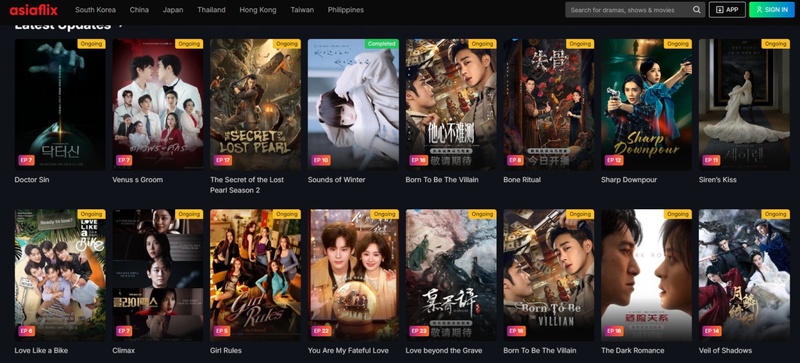 Asiaflix Asian Drama Streaming Site