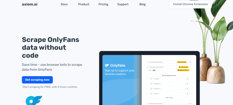 Axiom.ai No Code Automation Tool for Onlyfans
