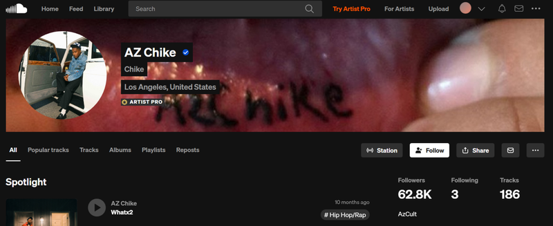 Soundcloud Rapper Azchike