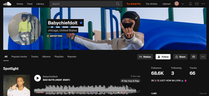 Soundcloud Rapper Babychiefdoit