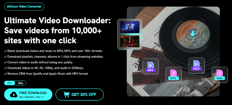 Best YouTube to WAV Converters UltConv Video Downloader