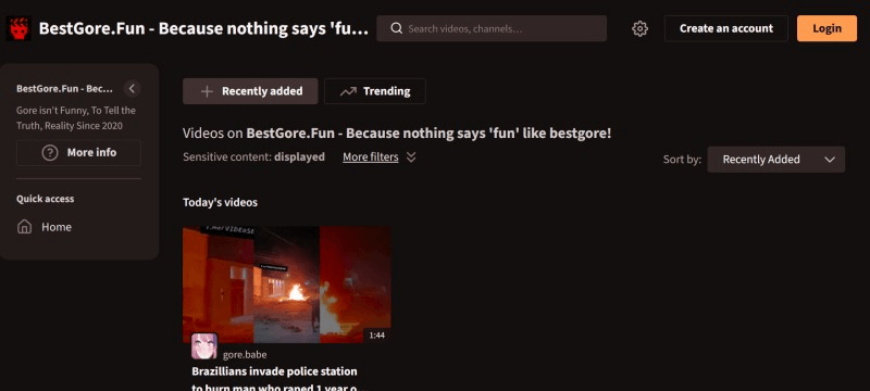bestgore fun alternative website homepage