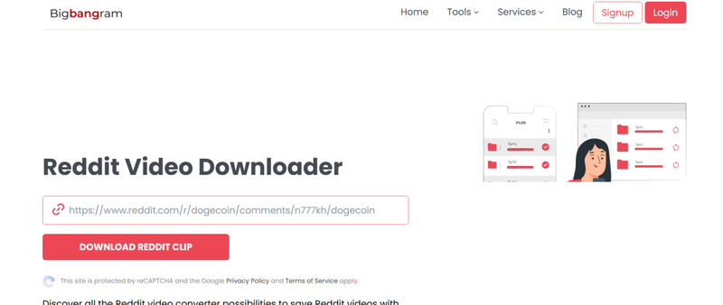 Bigbangram Reddit Downloader Interface