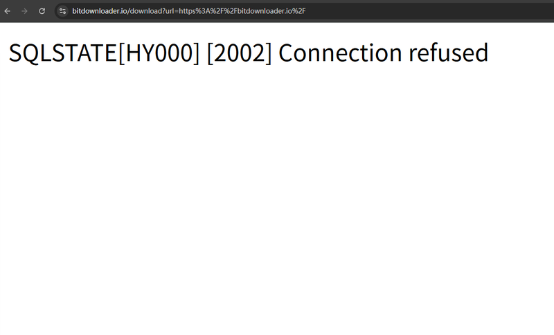 Bitdownloader Connection Refused