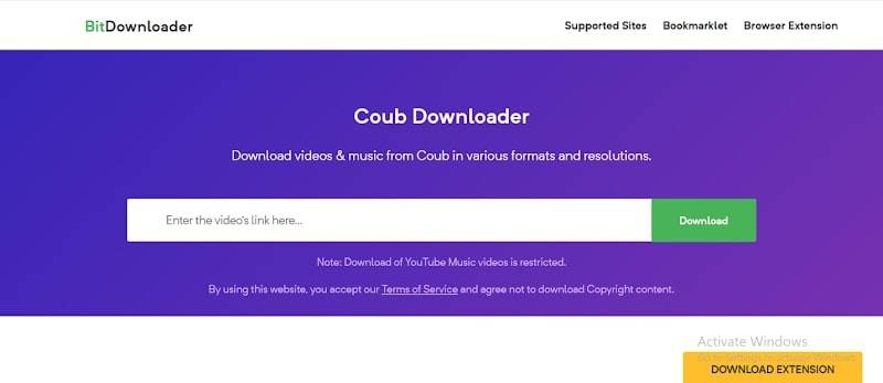 BitDownloader Coub video tool
