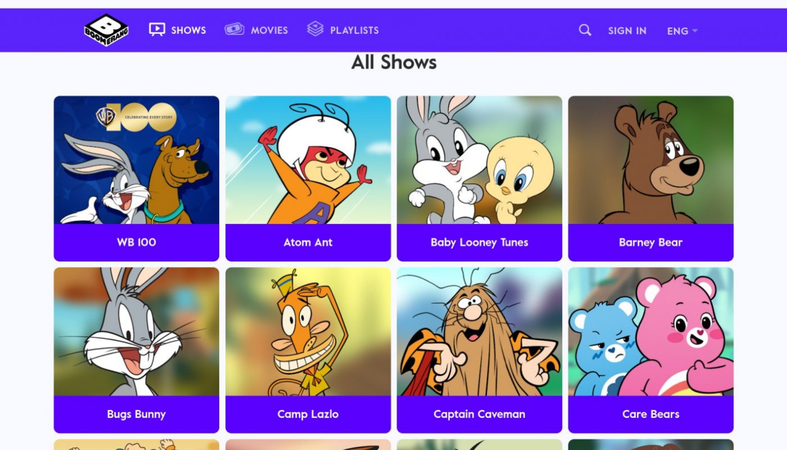 Watch Cartoons on Boomerang