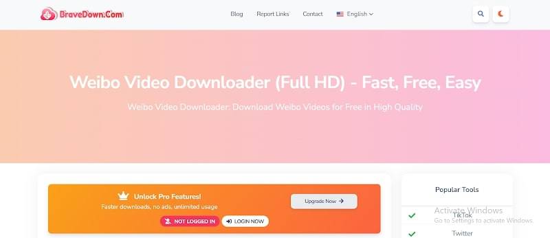 Bravedown Weibo video downloader
