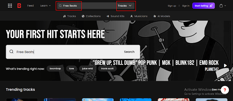 browse beatstars free beats
