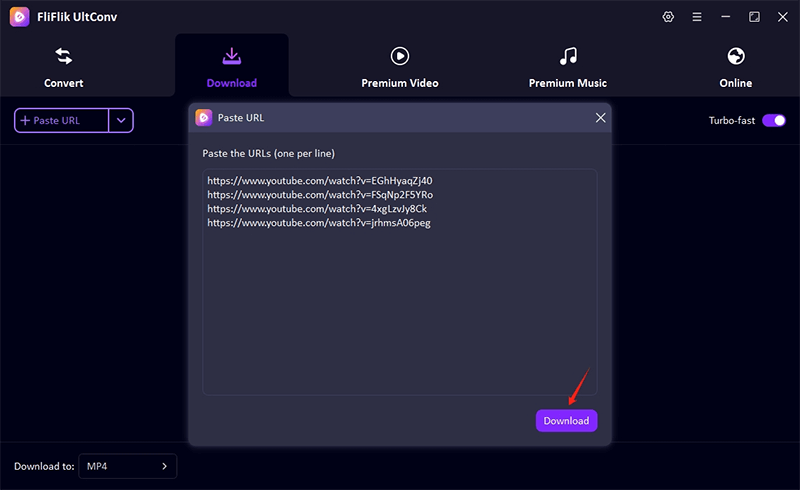paste url in ultconv