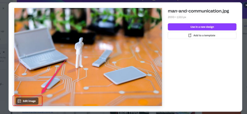 Edit Image on Canva