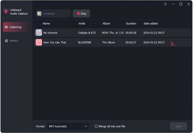 Capture Audio with Album Art