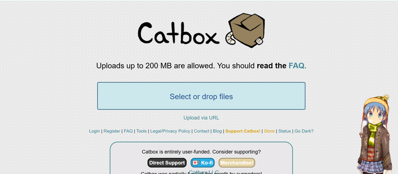 Catbox Simple Image Upload Hosting Interface