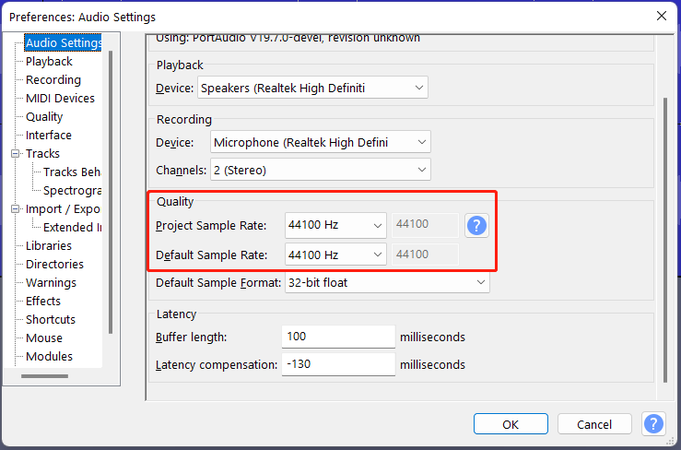 Change Device Audio Settings