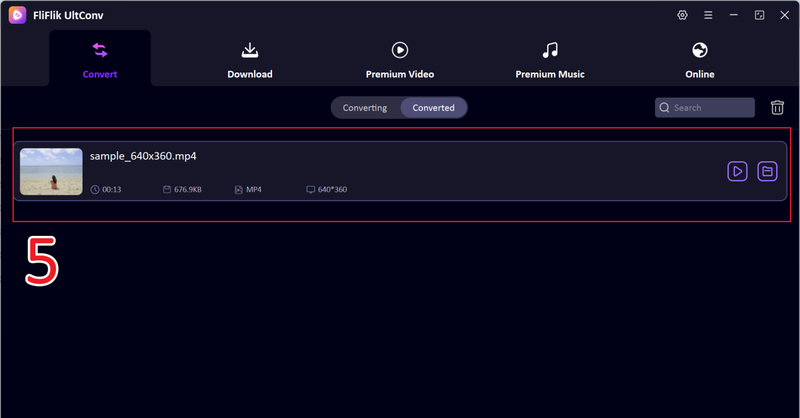 Check Converted Mp4 File in Ultconv