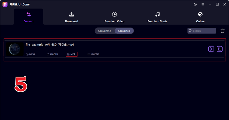 Check Converted Mp4 File in Ultconv