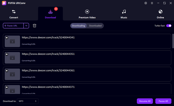 Downloaded Deezer Songs in Ultconv