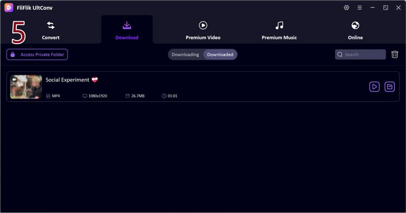 Check Downloaded Hulu Movies in Ultconv