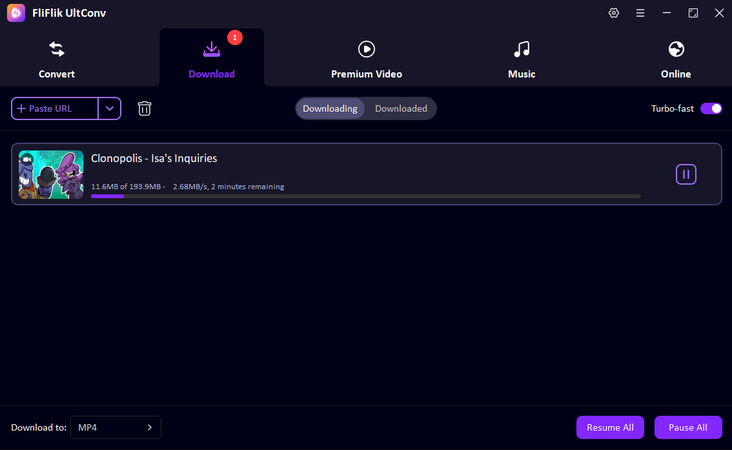 Check Downloading Process in Ultconv