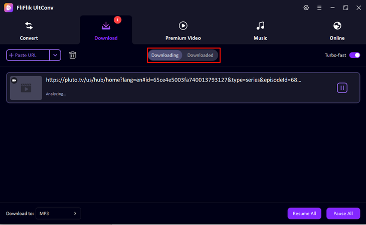 Check the Pluto Tv Movie's Downloading Process
