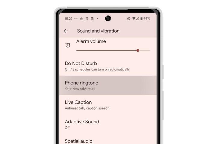 Choose Phone Ringtone Option