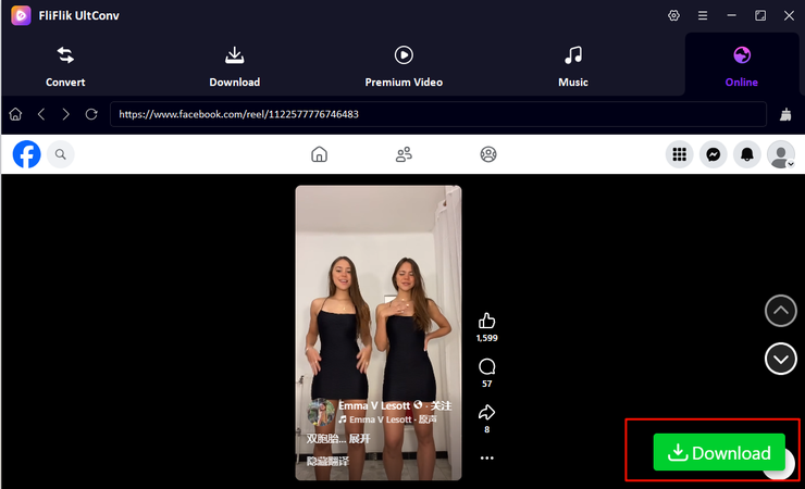 Choose the Facebook Video