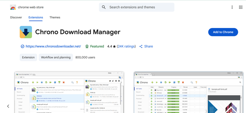 Chrono Download Manager Extension Chrome
