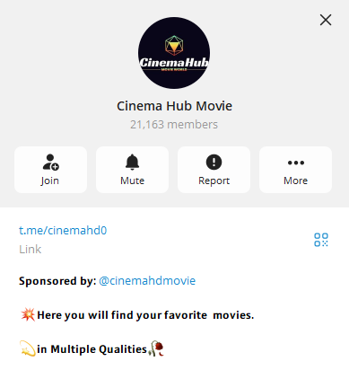 Telegram Movie Channel Cinema Hub Movie