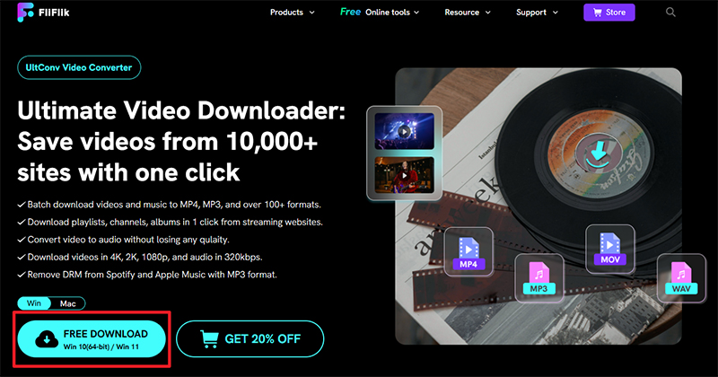 download and install fliflik ultconv