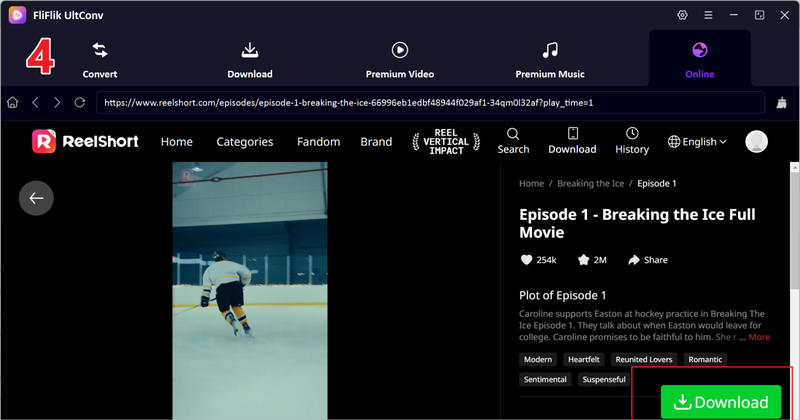 Click Download Watch Offline in Ultconv