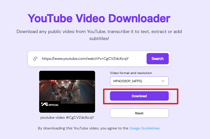 click download in zeemo ai