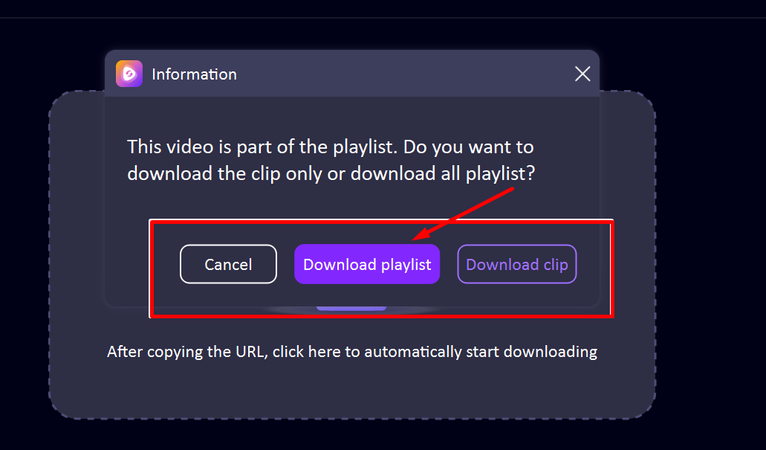 Click Download Playlist in Ultconv